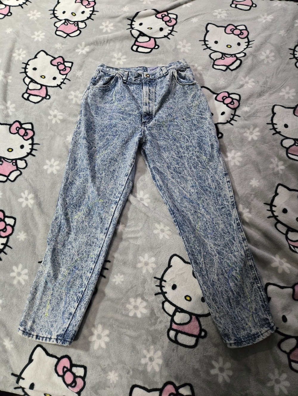 Vintage Women's Carbon Copies Acid Washed Jeans